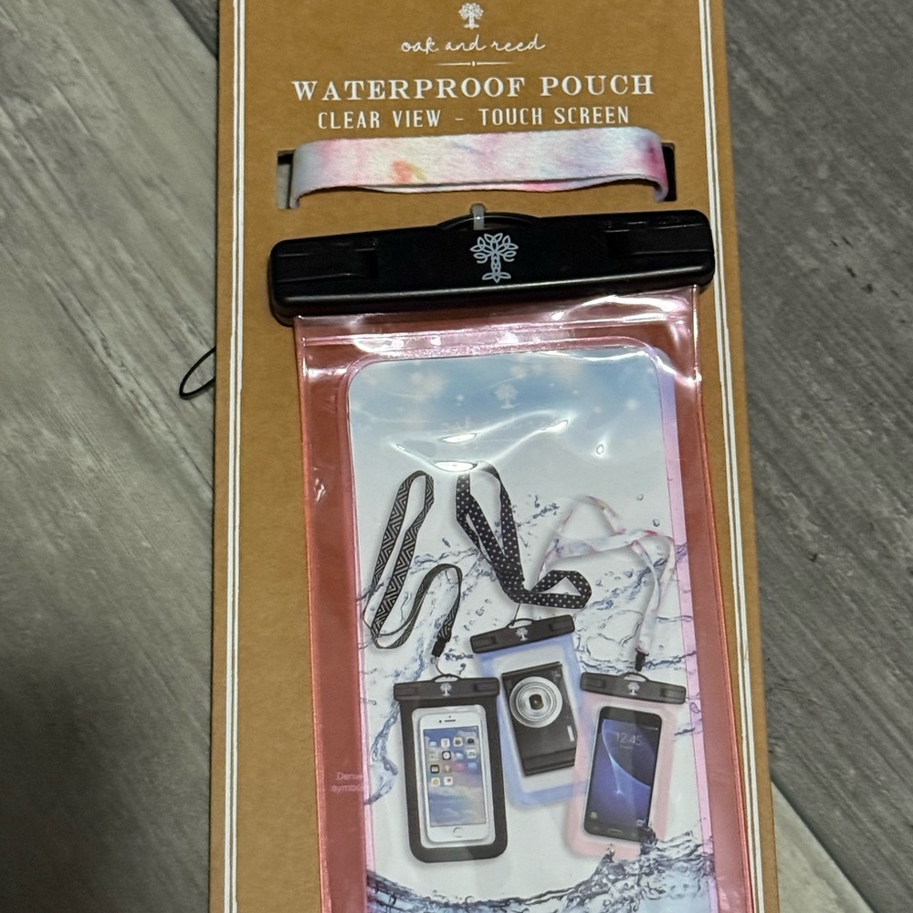Pink Waterproof Phone Case with Clear Touchscreen Access